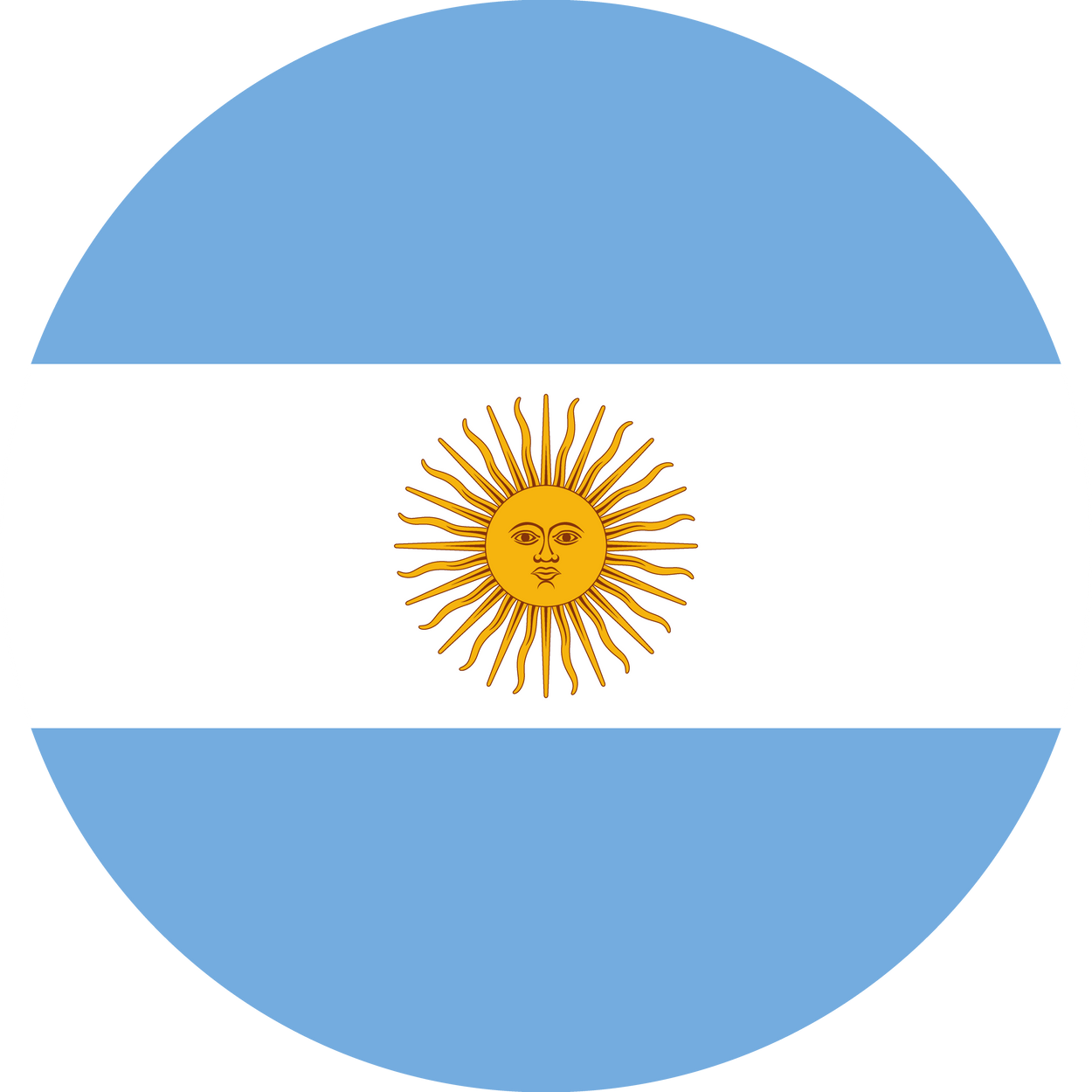 Argentina Flag Round Icon